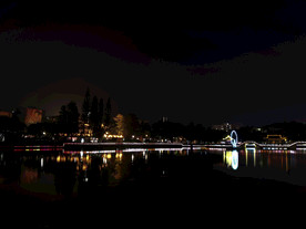 中山市 夜景 逸仙湖公园