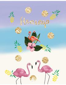 火烈鸟印花