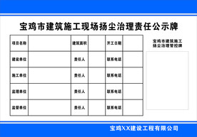 宝鸡市建筑施工现场扬尘治理责任