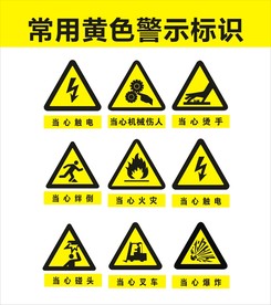 常用黄色警示标识