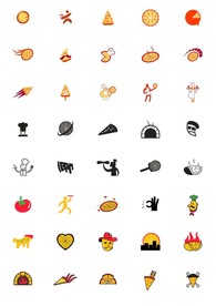 披萨馅饼手绘图案