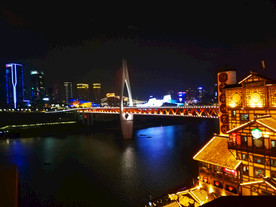 重庆千厮门大桥夜景