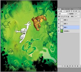 绿色云雾幽灵万圣鬼魂卡通图案