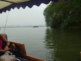 西湖  游船  湖