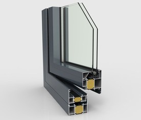 70断桥铝合金外开窗样角效果图