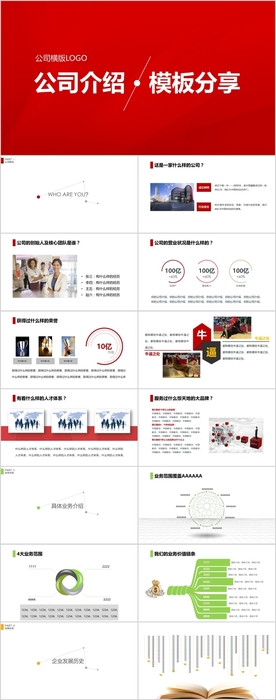 简洁实用公司介绍PPT模板