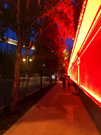 夜色下的城市道路