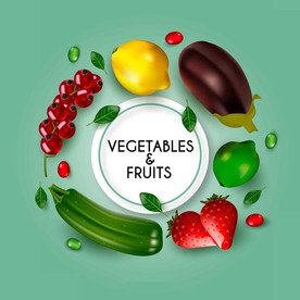 矢量水果蔬菜
