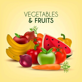 矢量水果蔬菜