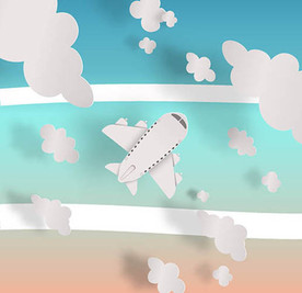 飞机元素旅行主题