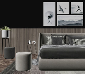 现代卧室  3D模型