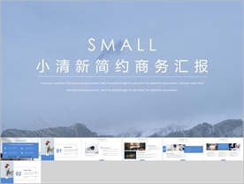 小清新简约商务汇报PPT