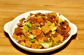 火腿鸡蛋炒面皮
