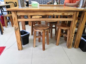 木凳 木板凳 实木餐桌 面馆