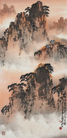黄昏山景