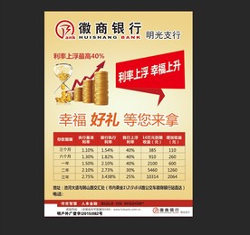 徽商银行橱窗宣传海报