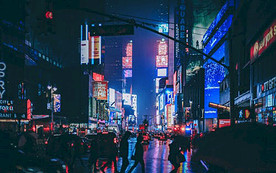 夜晚灯光城市