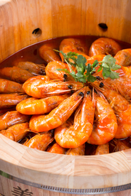 木桶火锅虾木桶美食图