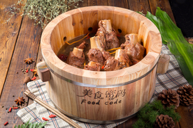 木桶火锅美食密码大骨头锅高清图