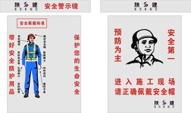 陕建公司安全提示牌