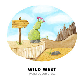 创意美国西部风景