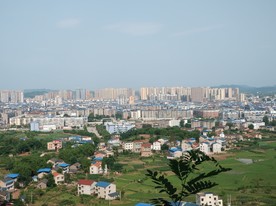 岳池全景图  岳池 鸟瞰