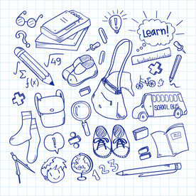 学习用品可爱涂鸦