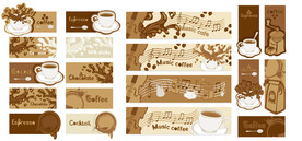 咖啡饮料古典风格矢量素材