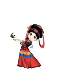 彝族 卡通 少数民族