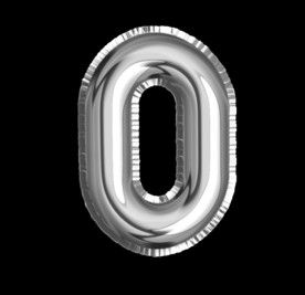 铝箔 气球 数字 0 PNG