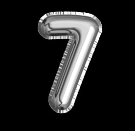 铝箔 气球 数字 7 PNG