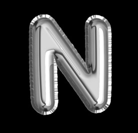 铝箔 气球 英文 字母 N