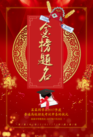 高考金榜题名平面海报psd