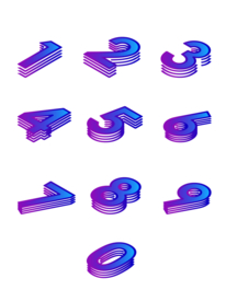 阿拉伯数字免抠素材