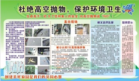 禁止高空抛物 保护环境卫生