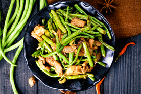 长豆角炒肉