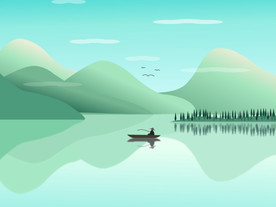 插画山水