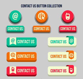 9款彩色联系方式按钮矢量素材