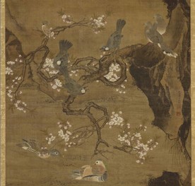 明_吕纪_四季花鸟图-春