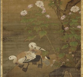 明_吕纪_四季花鸟图-秋