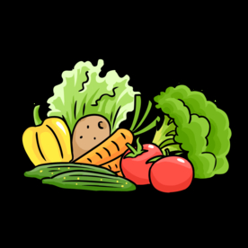 蔬菜 卡通 红萝卜 青菜