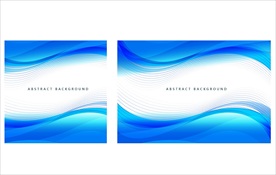 蓝色波浪曲线背景