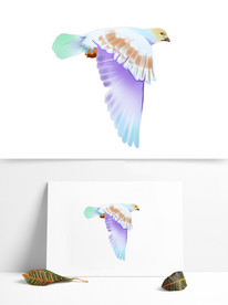 手绘飞翔的鸽子