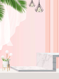 淘宝天猫七夕情人节粉色无线海报