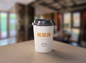 咖啡杯纸杯样机贴图效果