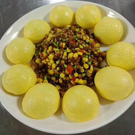 酸豆角窝窝头