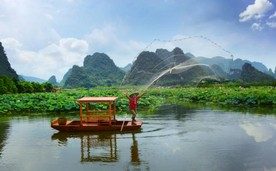 英西峰林九龙小镇撒网