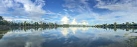 湖水夏天地平线