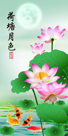 荷塘月色荷花玄关