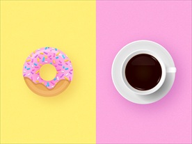 咖啡和甜甜圈